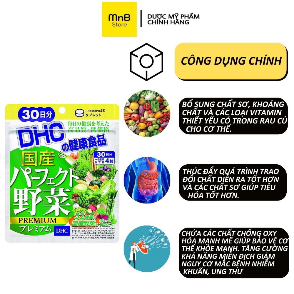 Viên uống rau củ DHC Perfect Vegetable - Premium Japanese Harvest