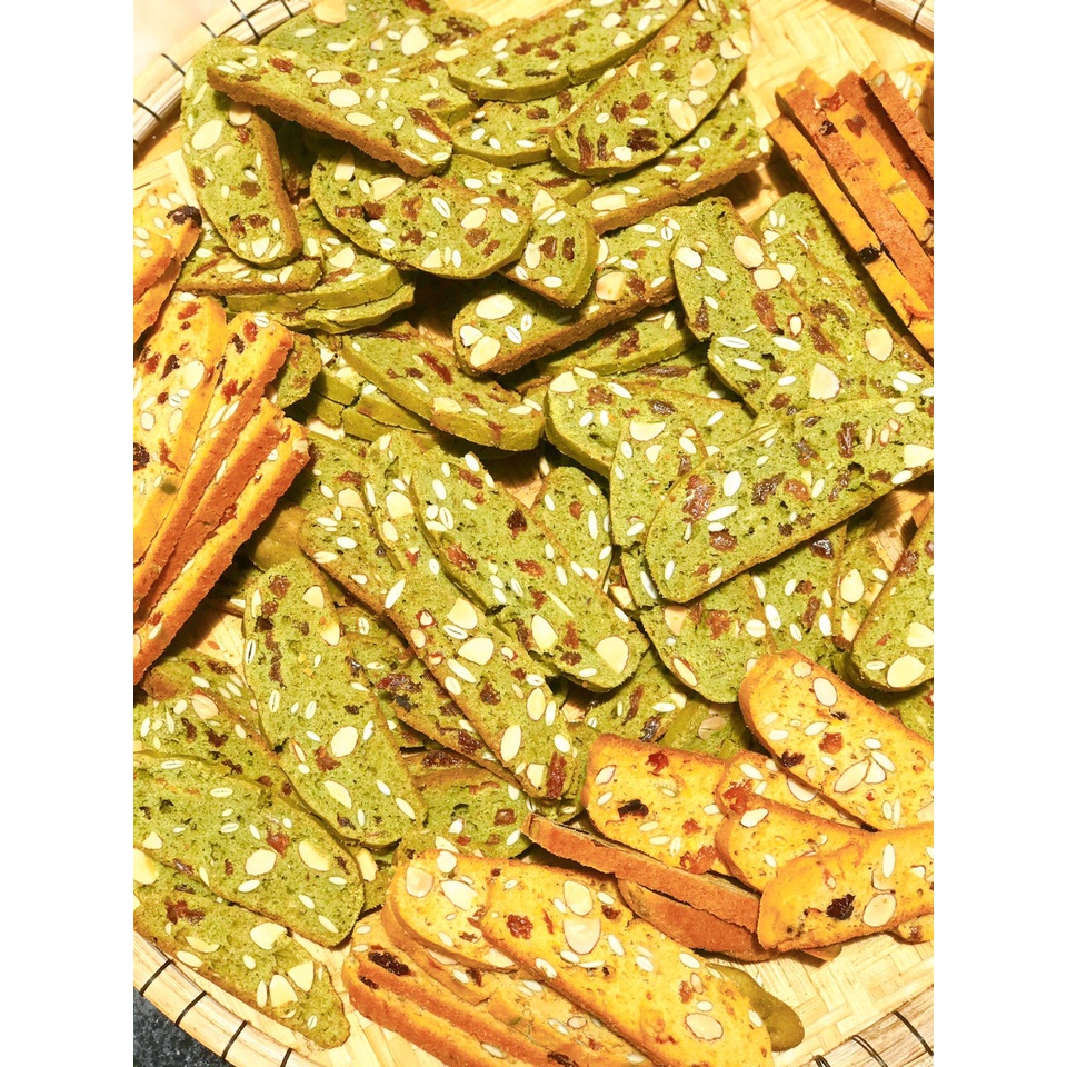 250g Bánh Biscotti healthy ăn kiêng    ( bánh làm từ 100% bột mỳ nguyên cám)