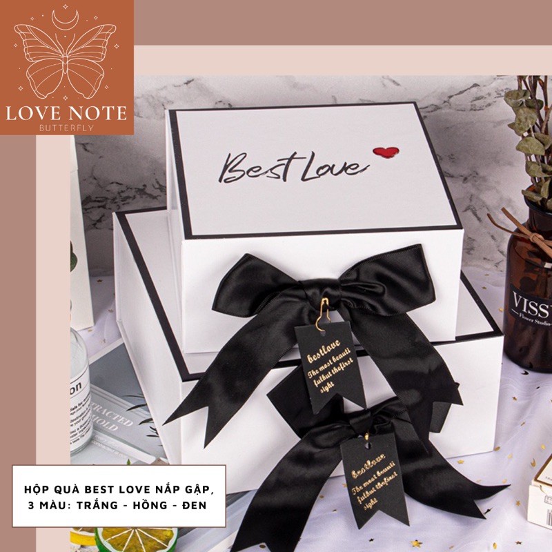 Hộp quà Best Love nắp gập - tặng sinh nhật, valentine 14/2, 8/3 20/10, giáng sinh, noel | BigBuy360 - bigbuy360.vn
