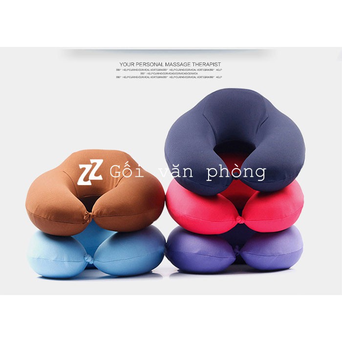 Gối chữ C kê cổ cao su non du lịch, đi ô tô, máy bay loại gáy cao GLC-05