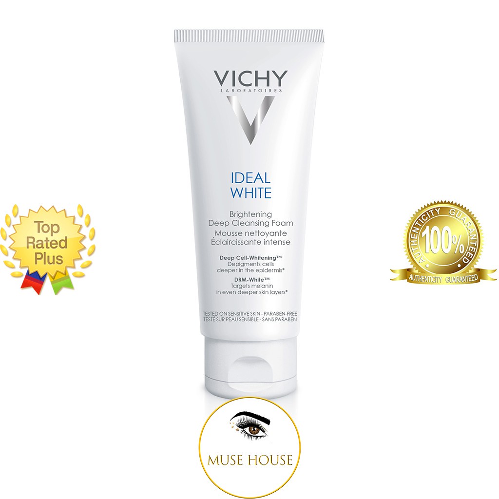 [Chính Hãng] Sữa Rửa Mặt Tạo Bọt Dưỡng Trắng Da Vichy Ideal White Brightening Deep Cleansing Foam 100 ml- MUSE HOUSE