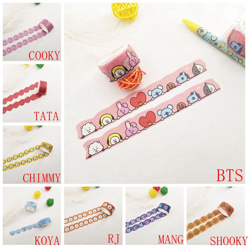 Sticker BTS bt21 emoji dán văn phòng