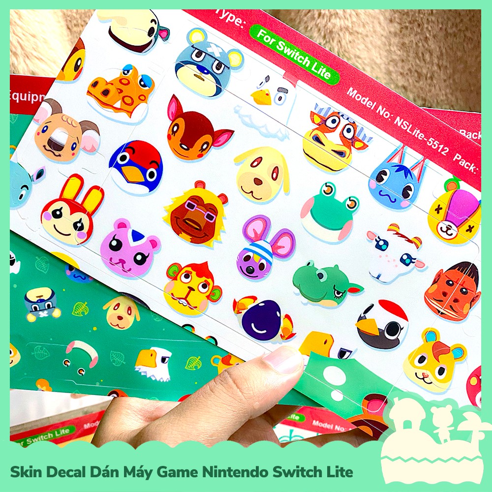 [Sẵn VN] Skin Decal Dán Máy Game Nintendo Switch Lite Mẫu Animal Crossing Horizon