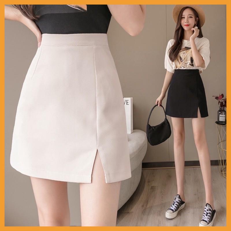 [MÃ VAY18 GIẢM 30K ĐƠN 500K] Chân váy ngắn chữ a xẻ trước, chân váy chữ a công sở xẻ tà | BigBuy360 - bigbuy360.vn