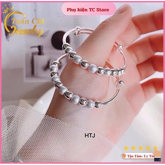 ⚡FREESHIP⚡ Set Vòng Tay Bạc, Lắc Tay Nữ Cao Cấp Cho Mẹ Và Bé, Hạt Bi Xinh Xắn, Dễ Thương