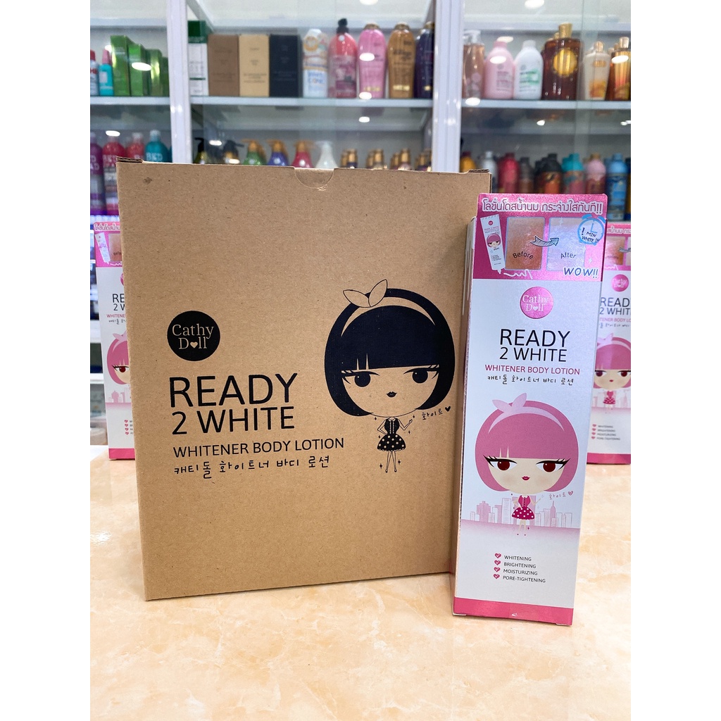 KEM DƯỠNG TRẮNG VÀ MAKE UP BODY READY 2 WHITE CATHY DOLL THÁI LAN MẪU MỚI