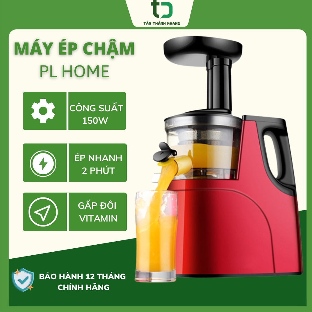 Máy Ép Chậm, Ép Trái Cây Cầm Tay Chính Hãng Pl Home_siêu Kiệt Bã_gọn Nhẹ_tháo Lắp Dễ Dàng - Bh 12 Tháng