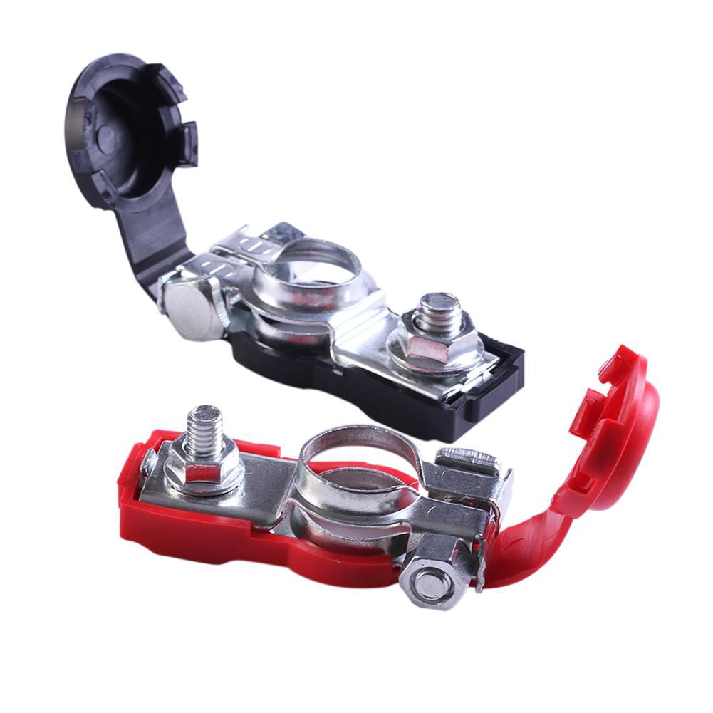 2 kẹp nối đầu cuối bằng hợp kim kẽm cho bình ắc quy xe hơi