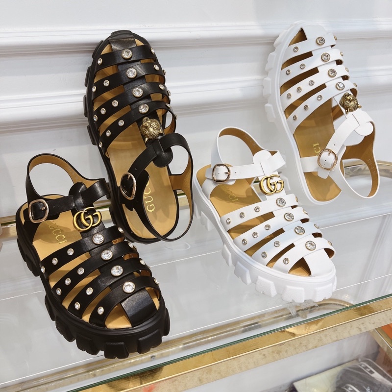 Sandal rọ đế cao đính đá fullbox