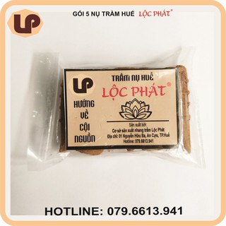 Gói 5 nụ Trầm Huế Lộc Phát, Trầm tháp, Incense cones - Trầm nụ thảo mộc Huế - Xông áng thờ, xông nhà
