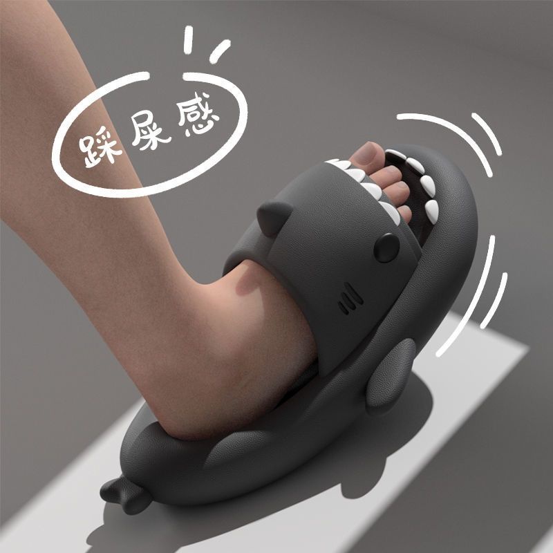 Dép Đi Trong Nhà Đế Mềm Dày Khử Mùi Chống Trượt Hình Cá Mập Hoạt Hình Phong Cách Mùa Hè Cao Cấp Dành Cho Cặp Đôi Trẻ Em