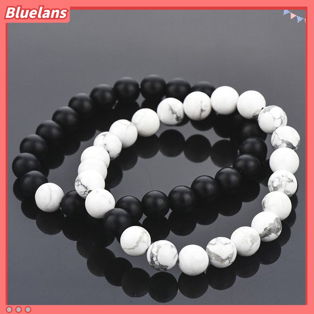 Set 2 Vòng Tay Cặp Đôi Khoảng Cách Dài 8mm Thời Trang 48h