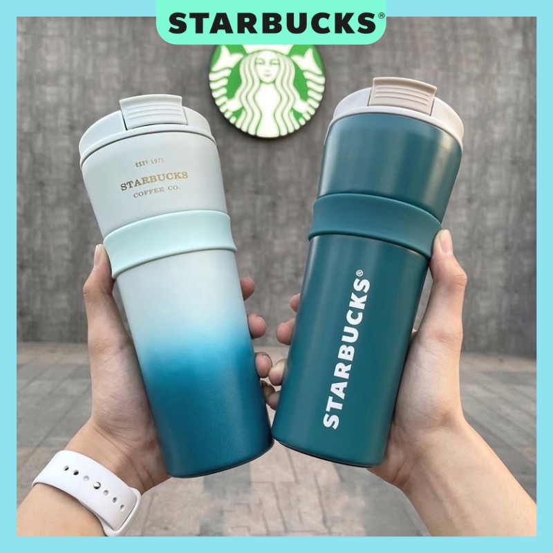 Bình giữ nhiệt STARBUCKS có ống hút kèm nắp sơn nhám Dung tích 500ml