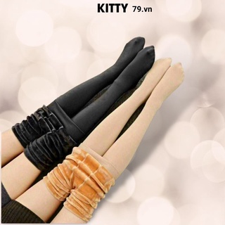 Quần tất lót lông 2 màu da đen siêu ấm cho nữ KT1443