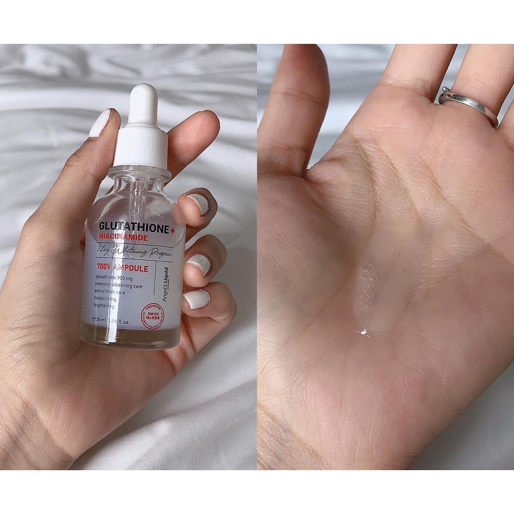 Huyết Thanh serum Angels Liquid Glutathione + Niacinamide 7day Whitening Program Glutathione 700 V-Ample 30ml