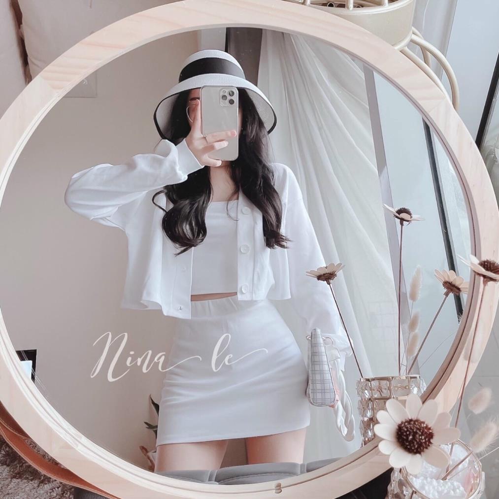 Set Bộ Body 3 Món Sang Chảnh Hai Màu Hồng Và Trắng Phong Cách Sang Chảnh Đi Chơi, Dạo Phố Xm Minh Phúc (áo,vest &amp; Quần S