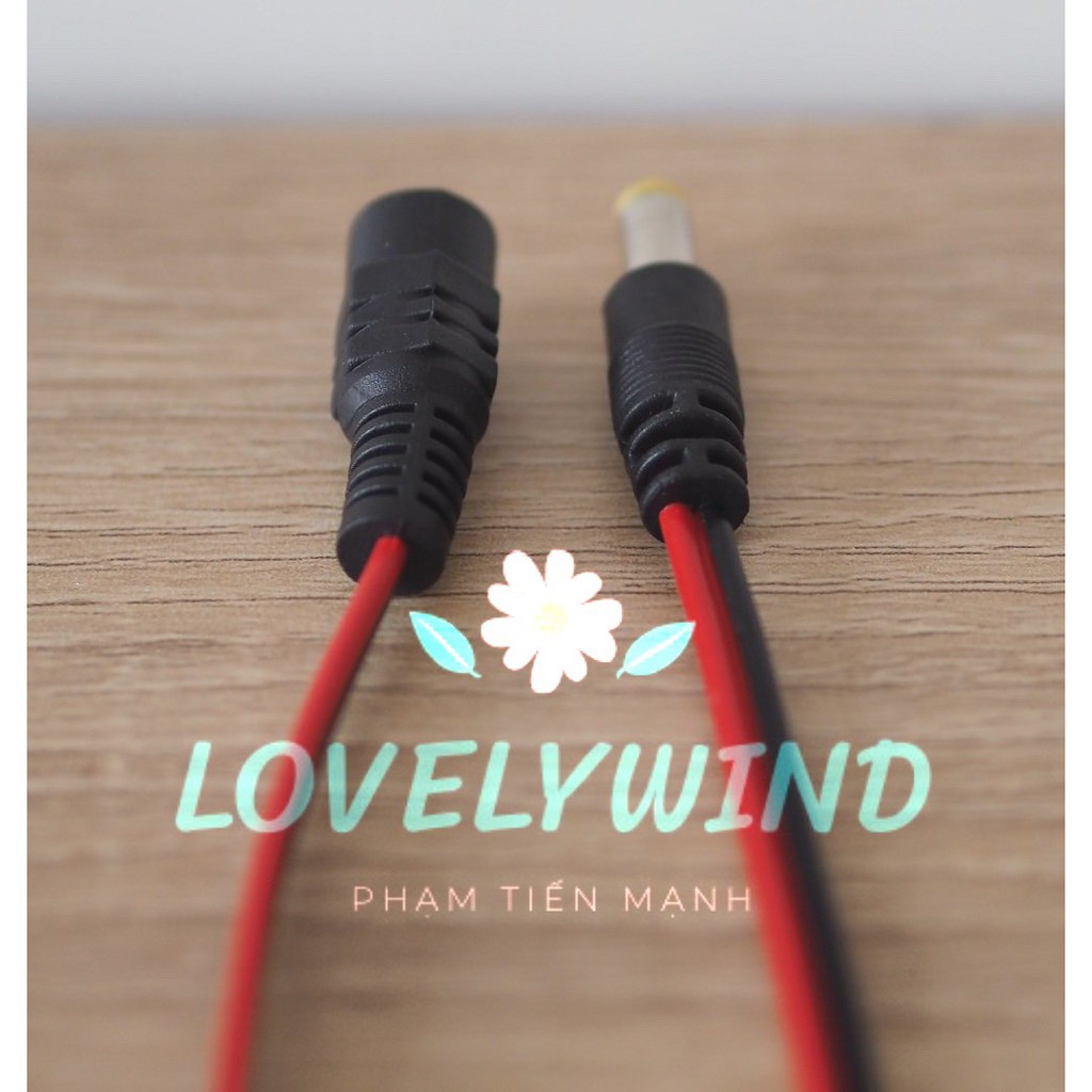 Jack nguồn 5.5x2.1 Jack DC có dây Đực/Cái tùy chọn