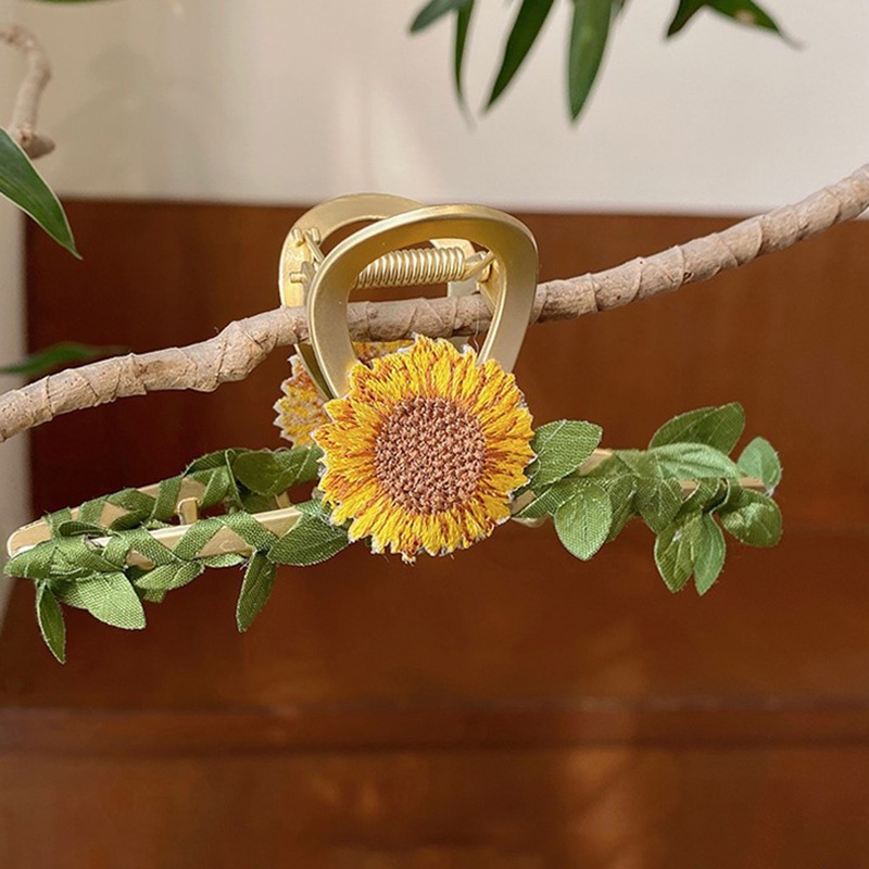 Kẹp Kim Loại Hình Hoa Hướng Dương Ngọt Ngào Phong Cách Mới