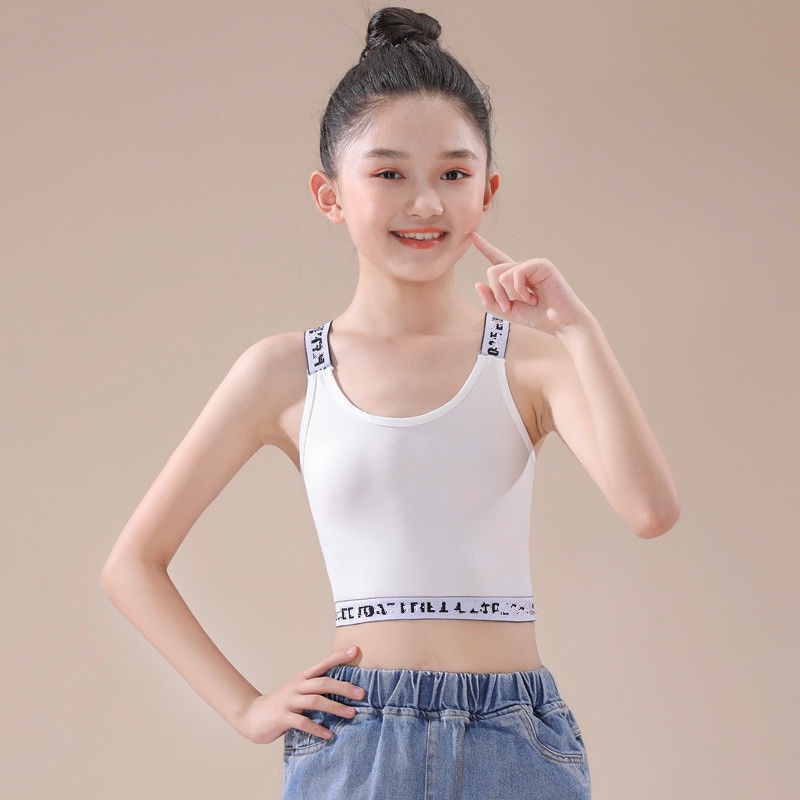 Mới Áo Lót Hai Dây Chất Liệu Cotton Cao Cấp Thời Trang Dành Cho Bé Gái