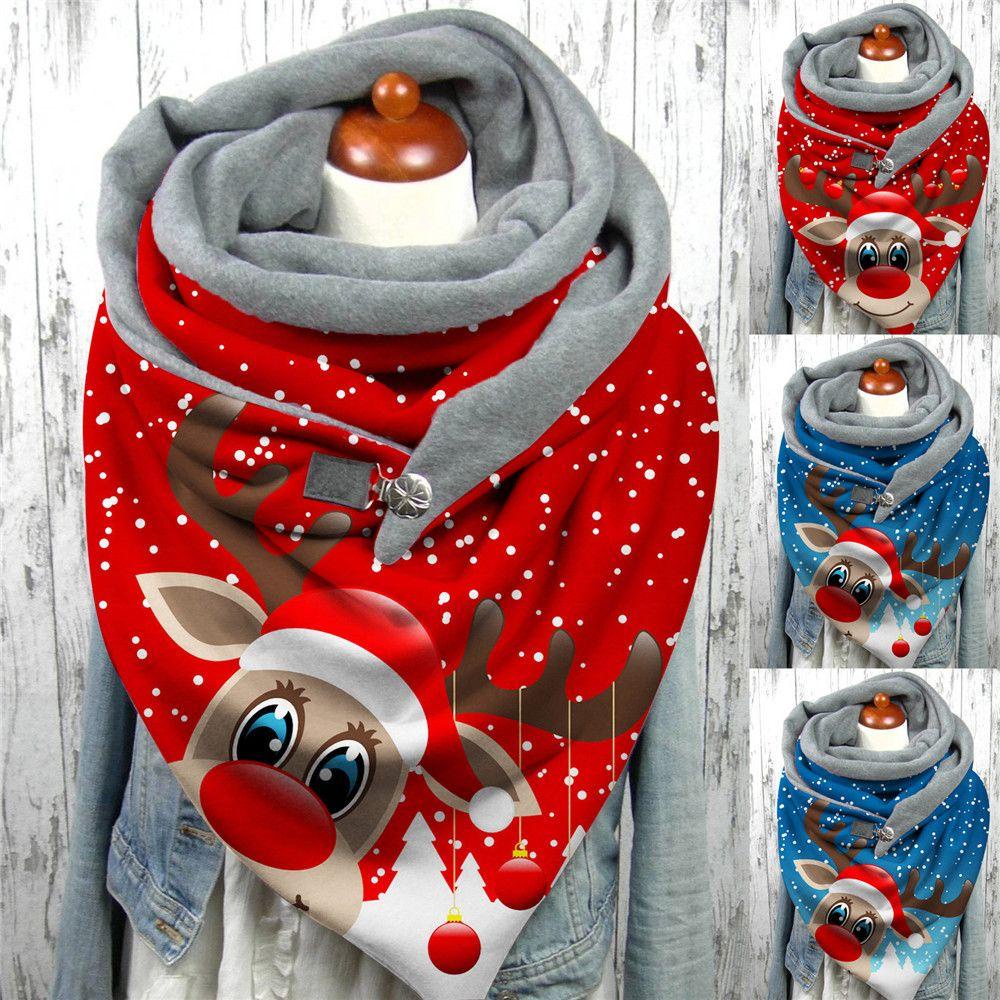 Khăn Choàng Cổ Dày Dặn Ấm Áp Thoải Mái Cho Nữ Dịp Giáng Sinh