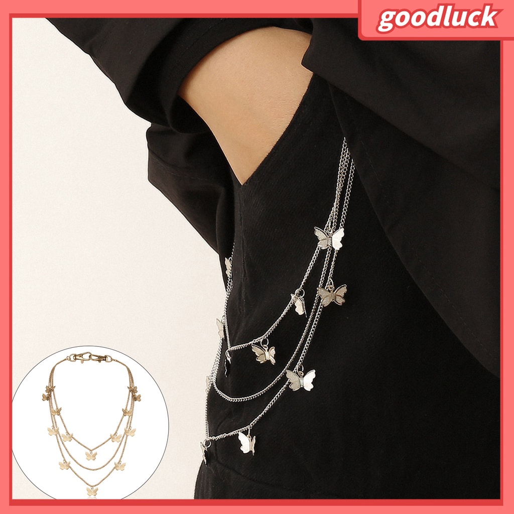 Goodluck| Chuỗi Dây Đeo Hông Nhiều Lớp Đính Hình Bướm Và Tua Rua Cho Nữ