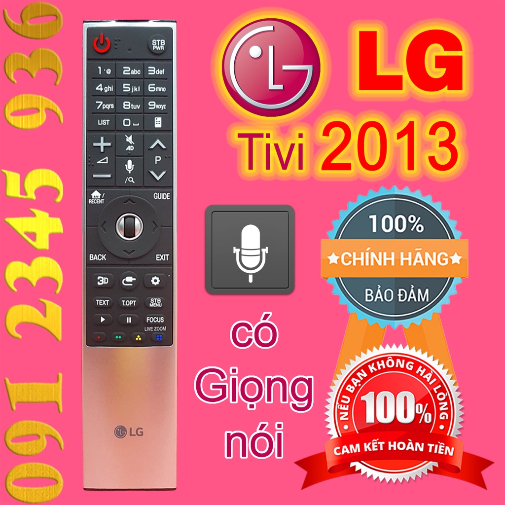 Remote Điều khiển tivi LG mẫu năm 2013 Chuột bay Giọng nói tặng Pin Magic Remote AN-MR700 mã AKB75455601 Made in KOREA