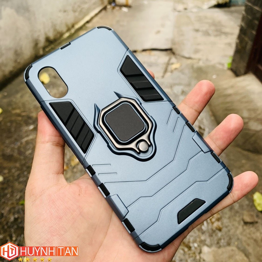 Ốp lưng Xiaomi Mi 8 Pro , Mi 8 EE , Mi 8 Che vân tay cao su chống sốc Iron Man ver 2 có Iring