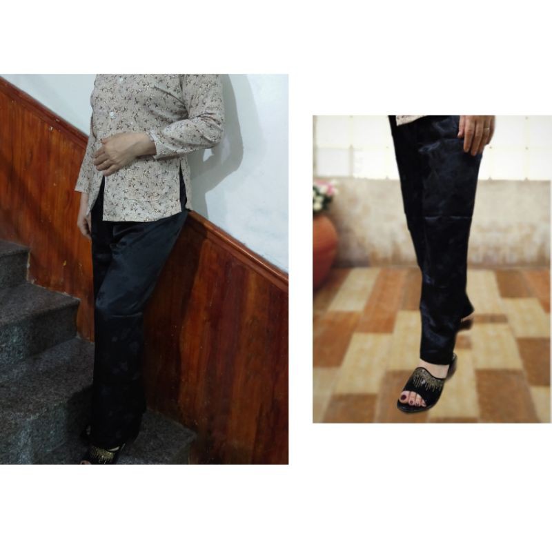 Combo 3 quần hàng ngày: 2 quần phi bóng + 1 quần gấm 4 thân dành cho bà, mẹ, người cao tuổi.