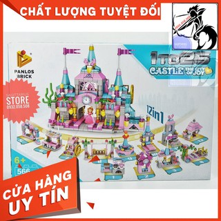 Lego panlosbrick 633012 lắp ráp lâu đài vui vẻ kết hợp từ 12 minishop