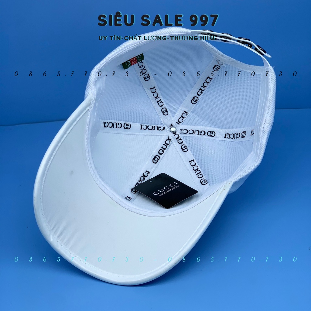 NÓN KẾT GC PHỐI LƯỚI LOGO ĐẦU KIM LOẠI FULL TRẮNG THỜI TRANG SIÊU ĐẸP CAO CẤP