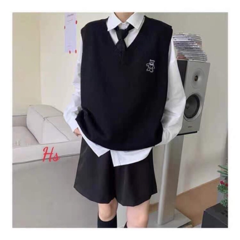 Áo gile thêu gấu HS6