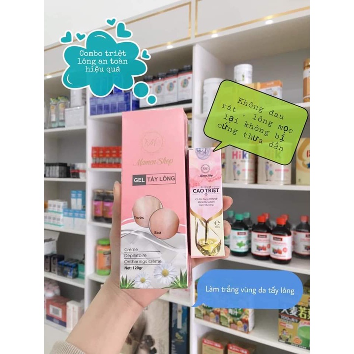 GEL TẨY LÔNG MAMEN SHOP TẶNG KÈM SERUM CAO TRIỆT LÔNG