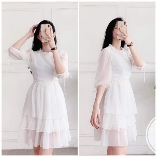 ĐẦM DỰ TIỆC VOAN TẦNG BÈO XINH YÊU