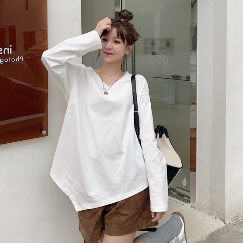 Áo thun nữ tay dài thời trang mùa thu phong cách Hàn Quốc
