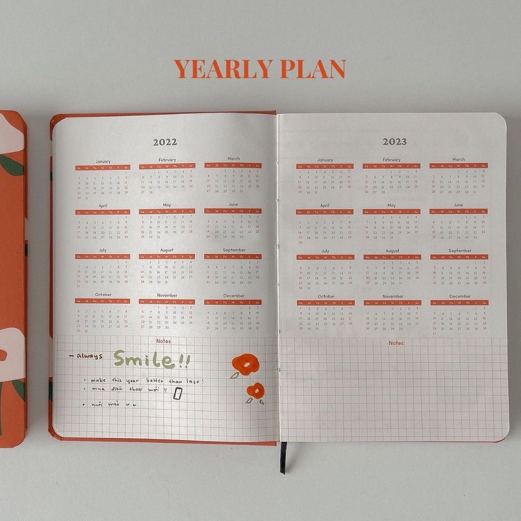 Sổ lịch Crabit Planner 2022 Special Edition - Hoa đỏ