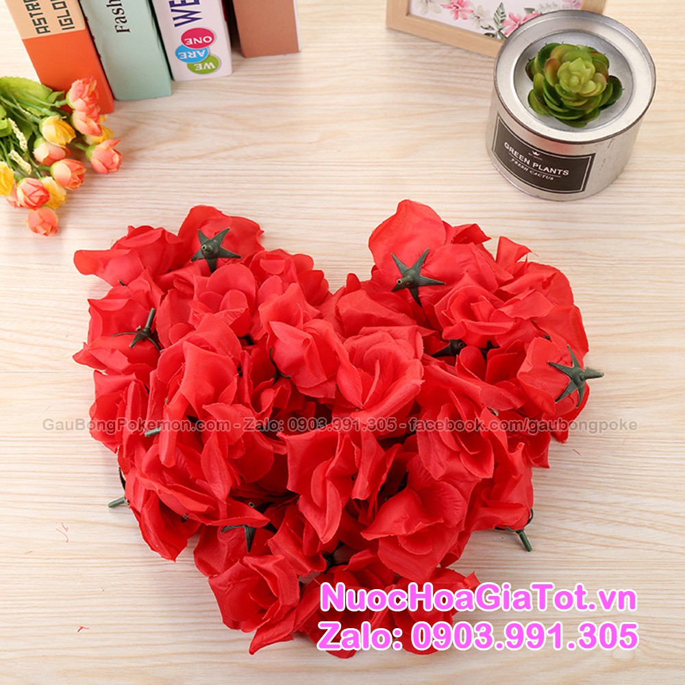 Bông hồng giả trang trí tiệc sinh nhật tất niên lễ tết đám cưới mừng thọ thôi nôi đầy tháng valentine tình nhân