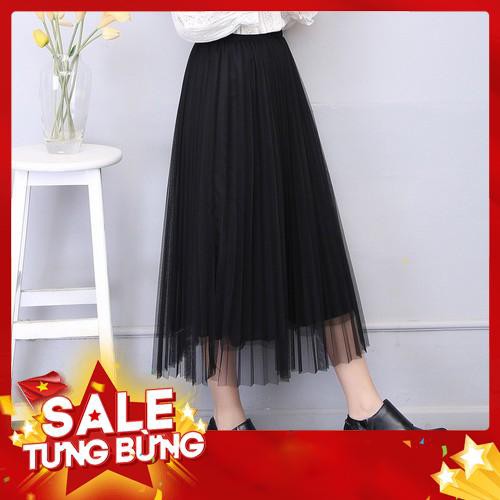 Chân váy xếp ly dài 2 lớp voan duyên dáng (hàng đẹp bán SHop) - Hàng nhập khẩu