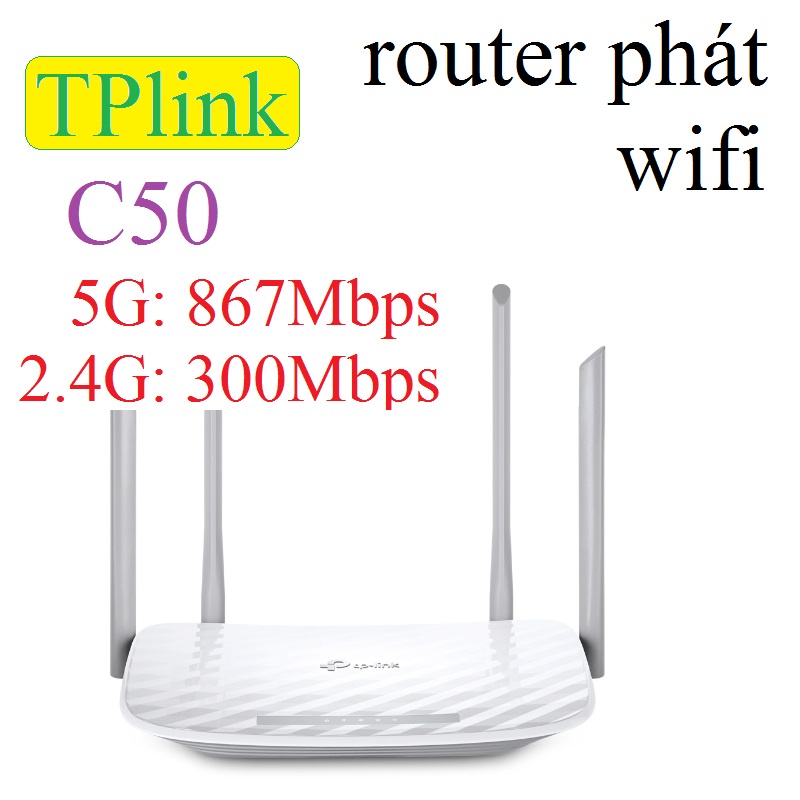 Router phát wifi TP-link Archer C50 2 băng tần