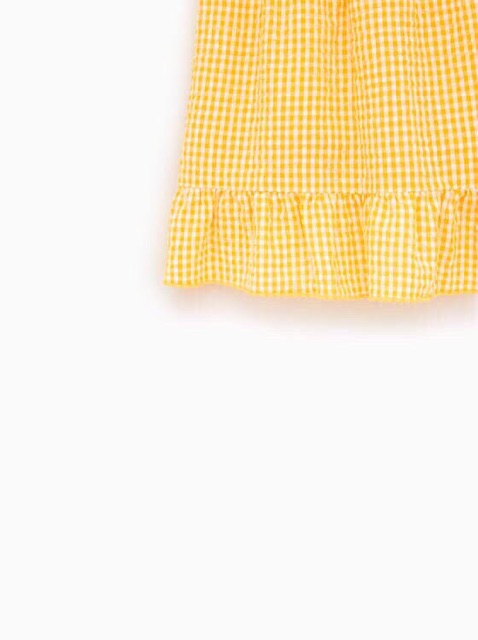 Váy Đầm bé gái ZARA BABY xuất dư coton xốp tay ngắn mùa hè 18 tháng đến 3 tuổi