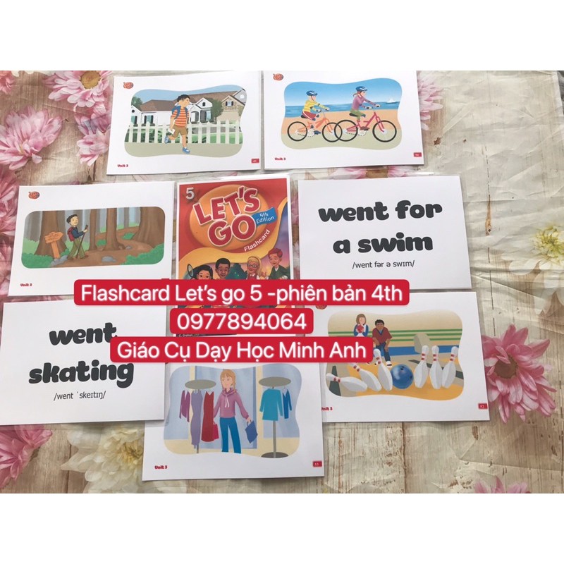 Flashcards  Let’s go 5- phiên bản 4- Thẻ ép plastics bền đẹp