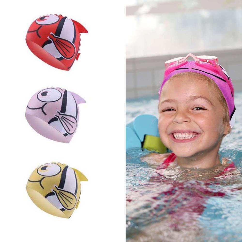 Mũ Bơi Silicone Co Giãn Chống Thấm Nước Cho Bé