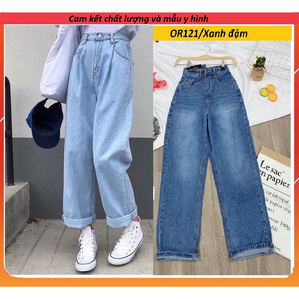 Quần jeans ống suông rộng đủ cỡ size [39 đến 66kg] OR121