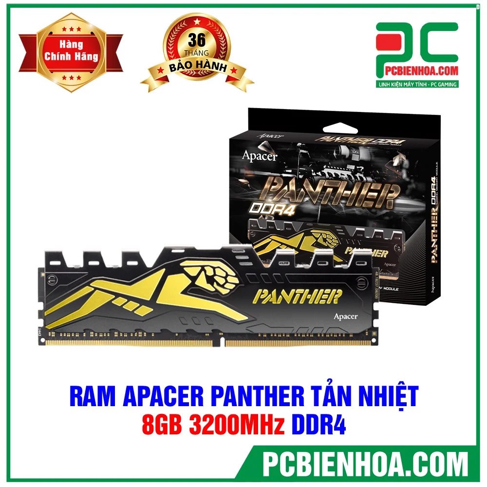 Ram DDR4 Apacer Panther 8GB bus 2666 tản nhiệt ( Bảo hành 36T)