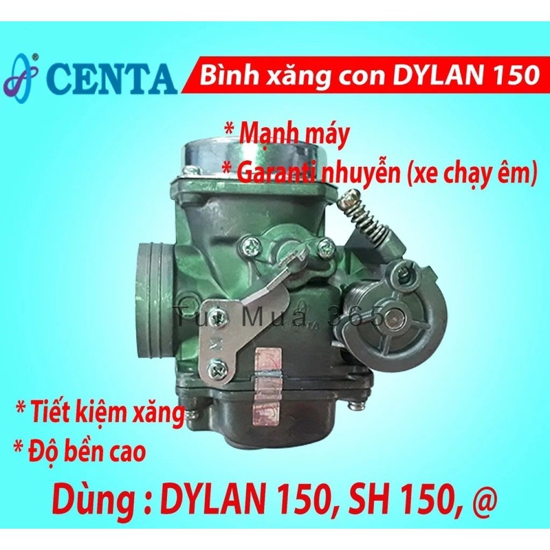 Bình Xăng Con Xe DyLan, Sh Ý, A Còng ( Tặng Kèm Co Xăng )Hiệu Centa