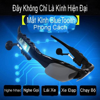 Mắt Kính Tai Nghe Kết Nối Bluetooth / Sản Phẩm Hot 2 Trong 1 Thiết Kế Phong Cách Cool Ngầu  E2198
