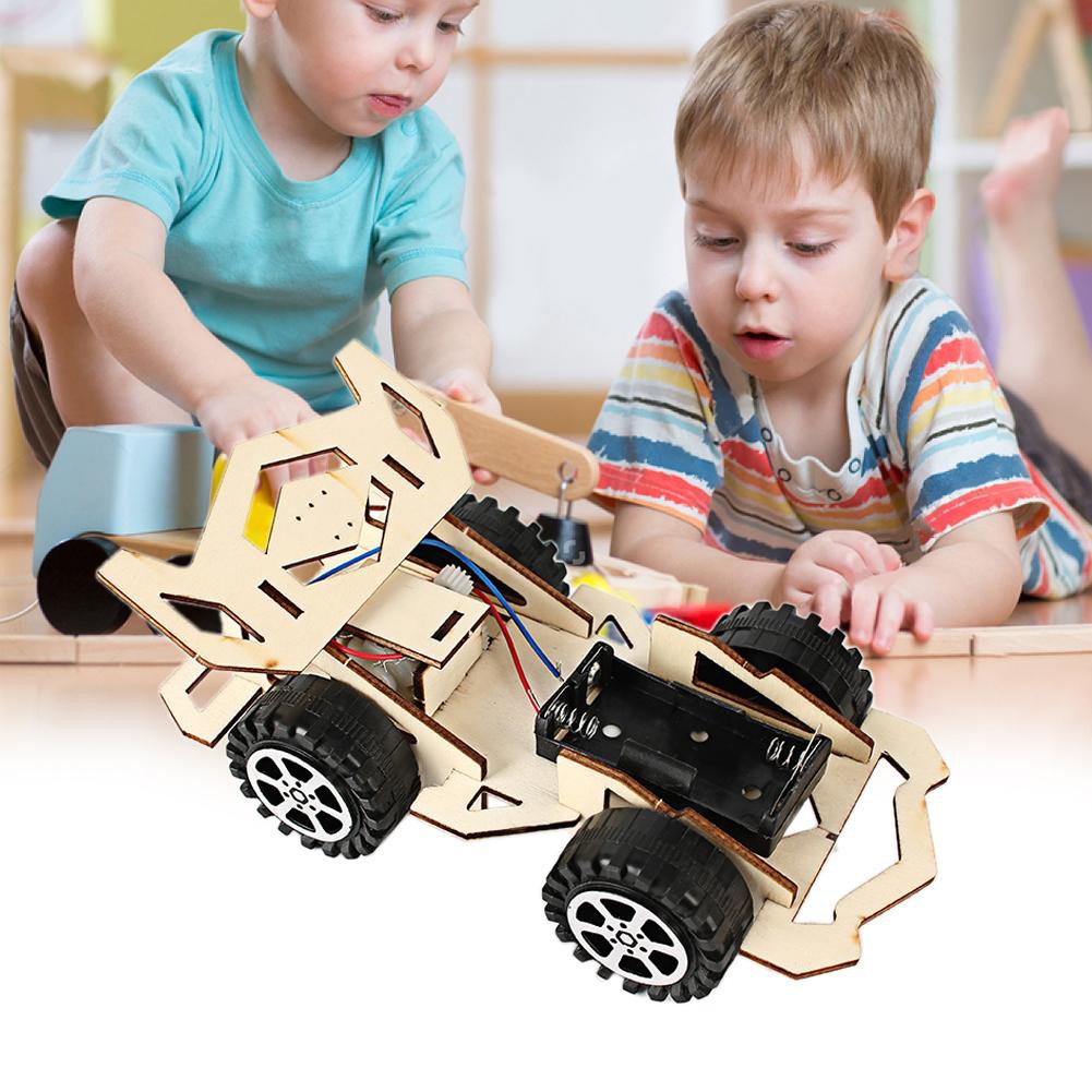 Bộ đồ chơi lắp ráp mô hình xe đua bằng gỗ sáng tạo cho bé