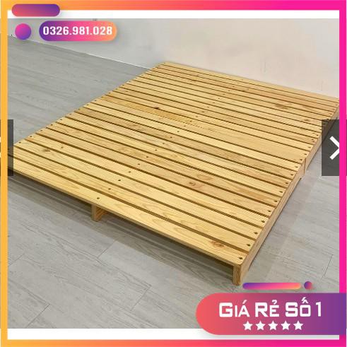 Giường pallet/ Giường ngủ pallet gỗ thông tự nhiên [Ảnh Thật Tự Chụp]