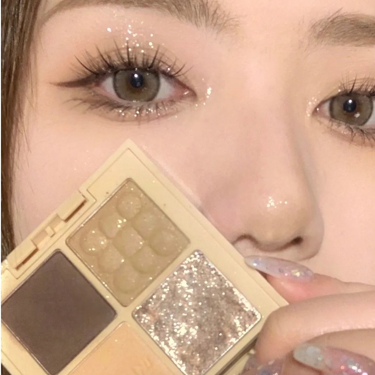 [Hàng mới về] Bảng phấn mắt SWEET MINT tông trà sữa 4 màu trang điểm tự nhiên xinh xắn