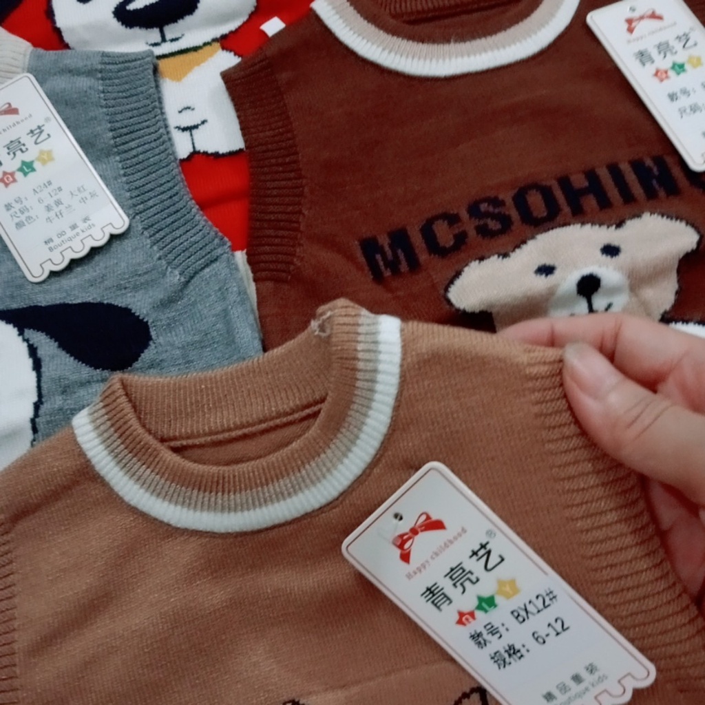 Áo Gile Len QC Cho Bé Trai Loại Cao Cấp Mềm Mịn