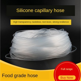 Ống silicon trong suốt 10 mét, Ống trong suốt mao mạch cấp thực phẩm 0,5mm 1mm 1,5mm 2mm... Ống silicon mịn